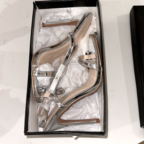 Silver Strappy Heels - Picture 2 of 5